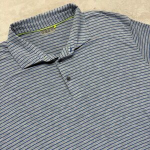 Tasc Polo Shirt Men's‎ 2XL Gray Performance Striped Short Sleeve Golf Casual